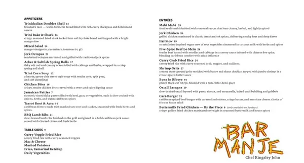 Bar Manje at Good Enough to Eat — Caribbean restaurant in New York