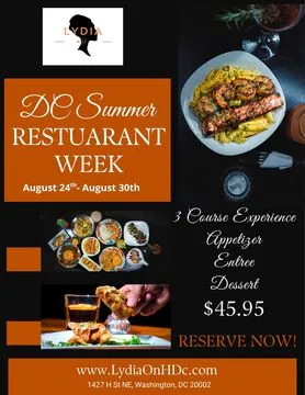 Lydia on H — Afro Caribbean restaurant in Washington D.C.